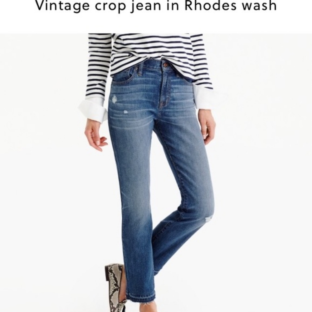 [ J.Crew ] Vintage Crop Straight Jeans